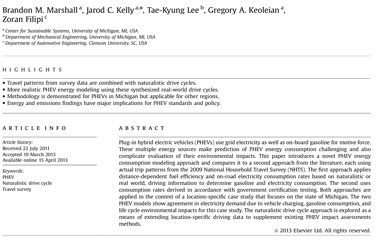 Environmental assessment of plug-in hybrid electric vehicles using naturalistic drive cycles and vehicle travel patterns: A Michigan case study