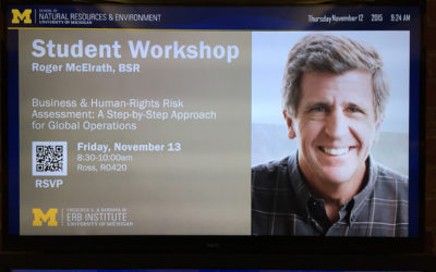 Roger McElrath – Human Rights and Risk Assessment Workshop