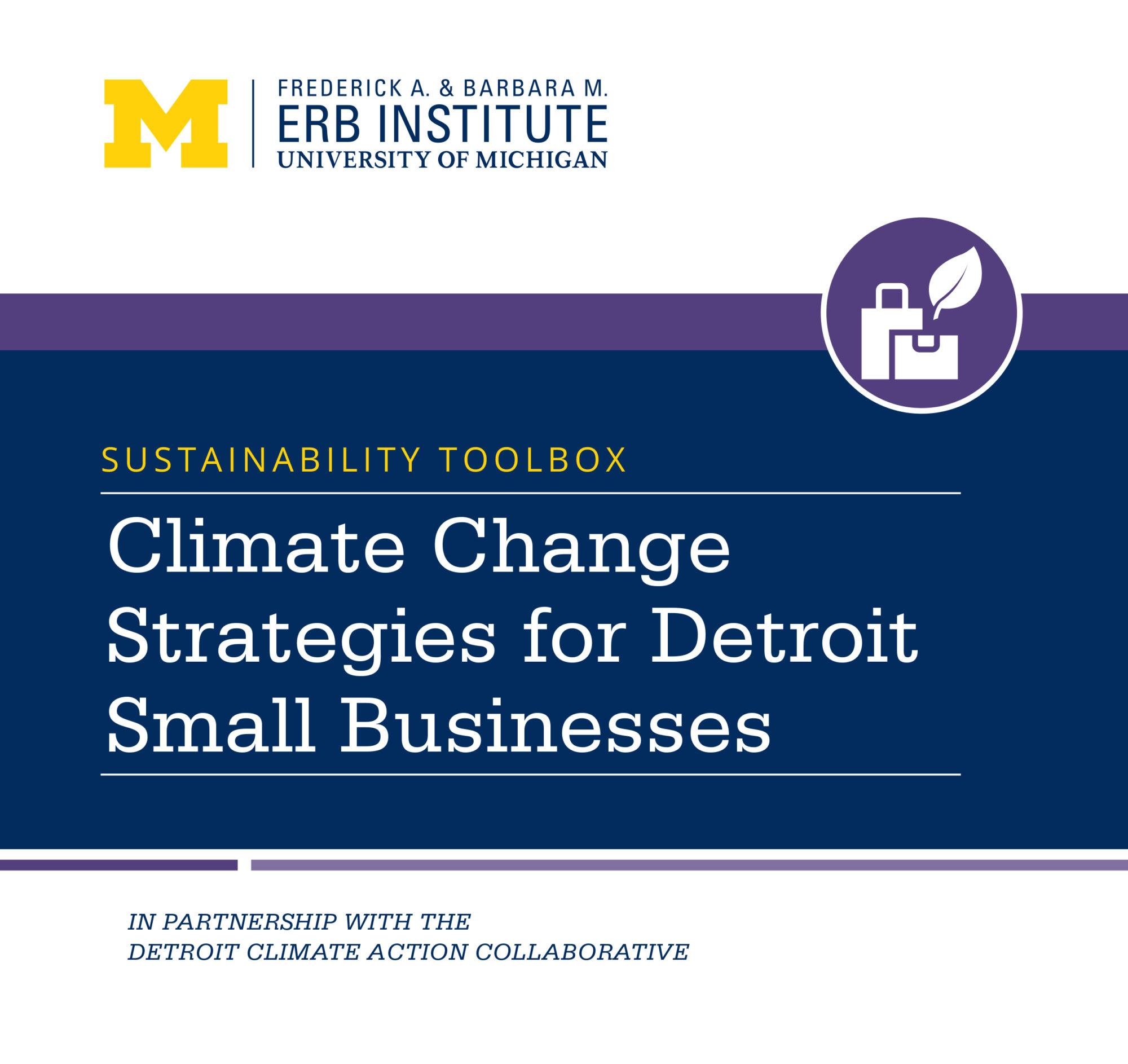 Sustainability Toolbox: Climate Change Strategies for Detroit Small Businesses